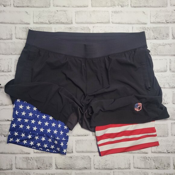 Born Primitive Patriotic Versatile Short w/ Compression Men's XXL 7in inseam